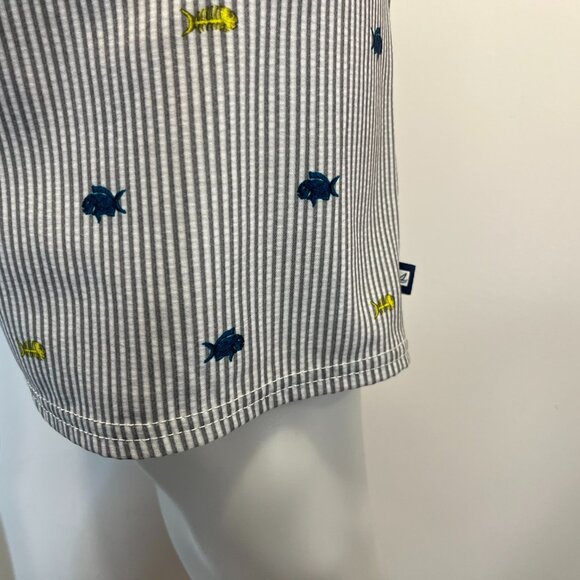 Sperry Top-sider Men's Seersucker Fish Casual Shorts - Size 34 - Picture 2 of 5